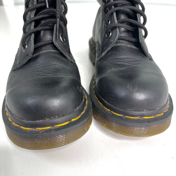 Dr Martens 11821 Black Leather 8 Eye Mid Boots 6 - Picture 11 of 11